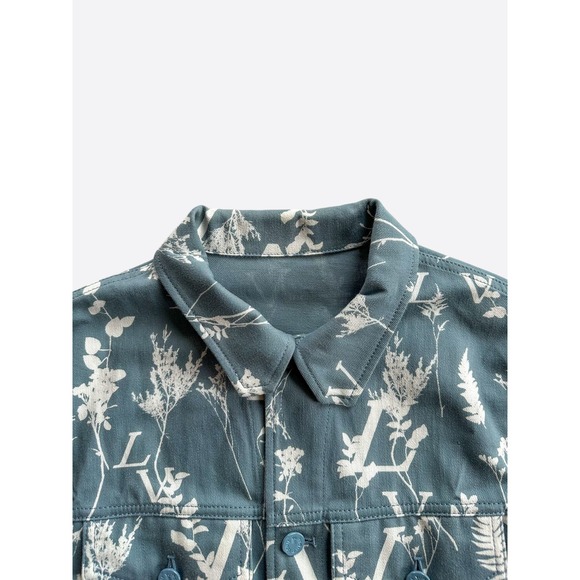 Louis Vuitton Blue & White LV Leaf Denim Jackets - Picture 3 of 8